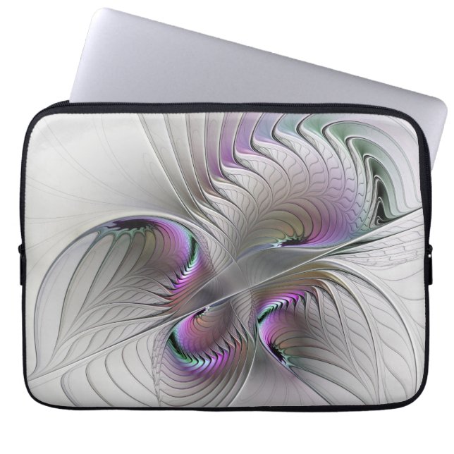 Capa Para Notebook Modern Abstrato Shy Fantasy Figura Arte Fractal (Frente)