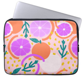 Capa Para Notebook Modern Citrus Fruit Geometric Pink Lemonade