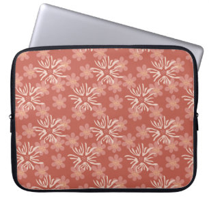 Capa Para Notebook Modern Cottage Floral - Paleta Soft Terracotta