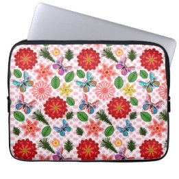 Capa Para Notebook Modern Spring Garden Butterfly Floral 
