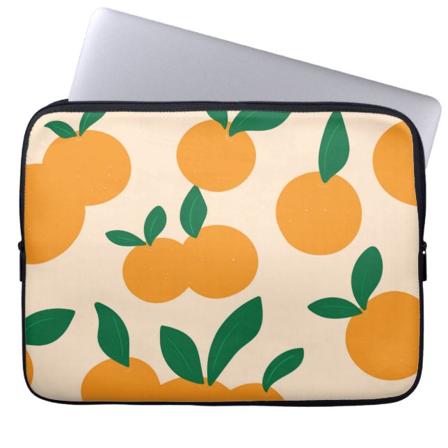 Capa Para Notebook Modern Stylish Citrus Fruit Oranges Pattern (Frente)