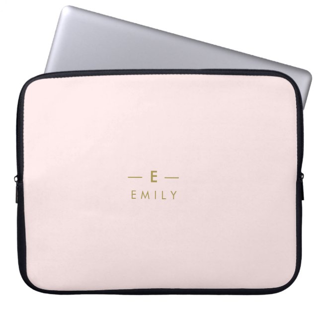 Capa Para Notebook Moderne Minimaliste Rose Personnalisée (Frente)