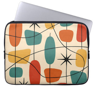 Capa Para Notebook Moderno Abstrato Atômico de Meados do Século