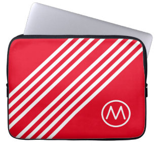 Capa Para Notebook Moderno, Contemporâneo, Vermelho Branco Escuro Per