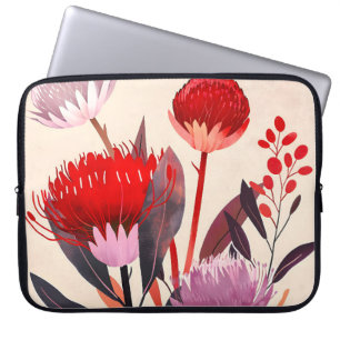 Capa Para Notebook Moderno Minimalista Boho Floral Botânico