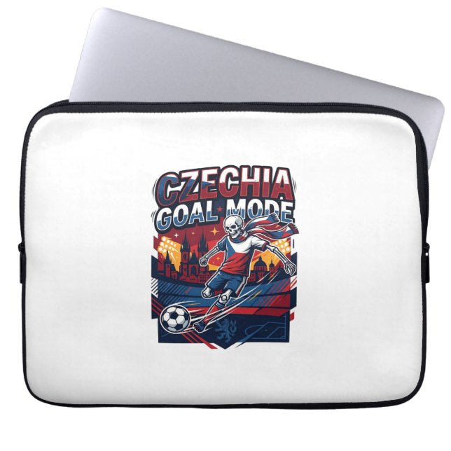 Capa Para Notebook Modo de Gol da República Tcheca Esqueleto Striker  (Frente)