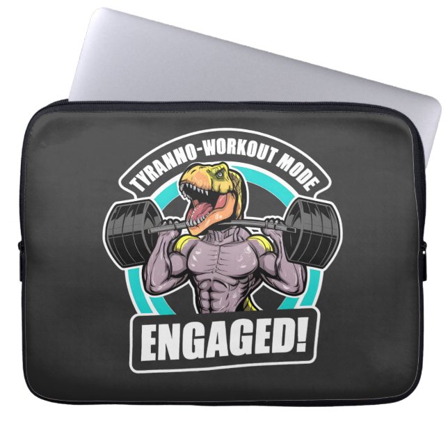Capa Para Notebook Modo Tyranno-Workout Engajado T Rex Workout Malhaç (Frente)