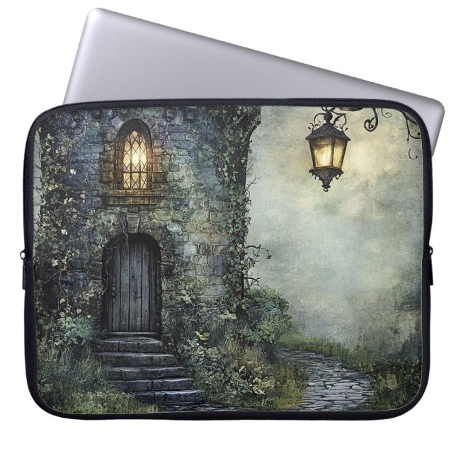 CAPA PARA NOTEBOOK MÓDY FOGGY IRISH CASTLE SCENE (Frente)