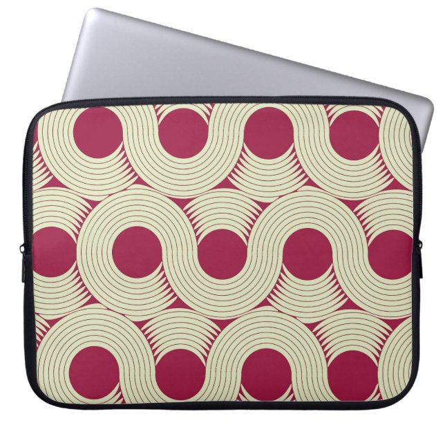 Capa Para Notebook Moebius Stripe: Azulejo Vermelho Infinito (Frente)