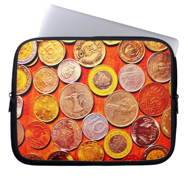 Capa Para Notebook Moedas do Mundo (Frente)