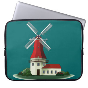 Capa Para Notebook Moinho de Vento de Camisa Bonito