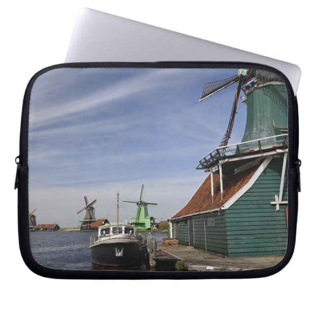 Capa Para Notebook Moinho de vento, Zaanse Schans, Holanda, Países Ba (Frente)