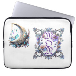 Capa Para Notebook Moldura Floral Mamãe