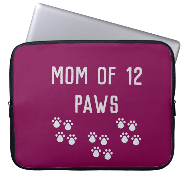 Capa Para Notebook Mom of 12 paws (Frente)