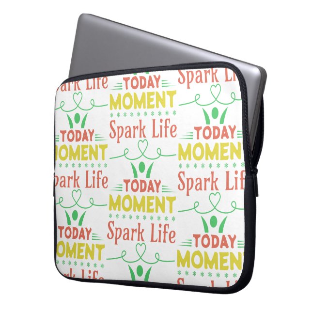 Capa Para Notebook Momento Atual, Saco de Tote Life Spark (Frente Esquerda)