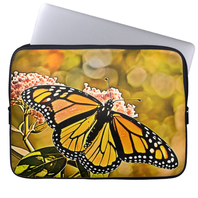 Capa Para Notebook  Monarch Butterfly Garden Art (Frente)