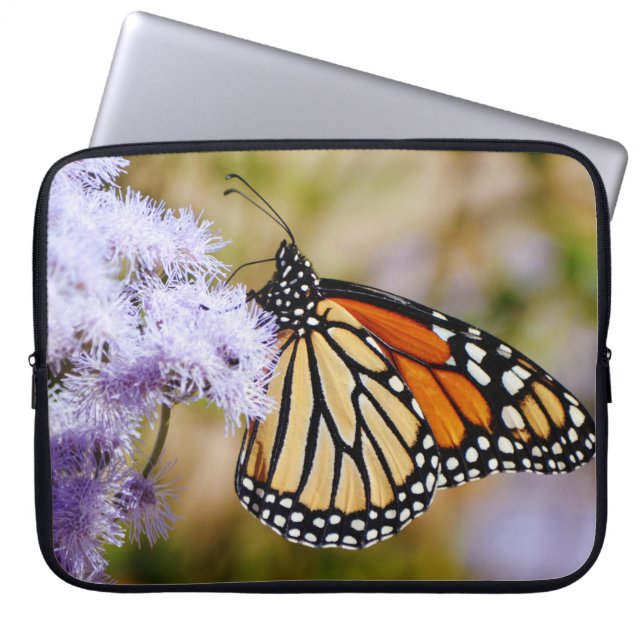 Capa Para Notebook Monarch Butterfly Nature Flowers Laptop Cover (Frente)