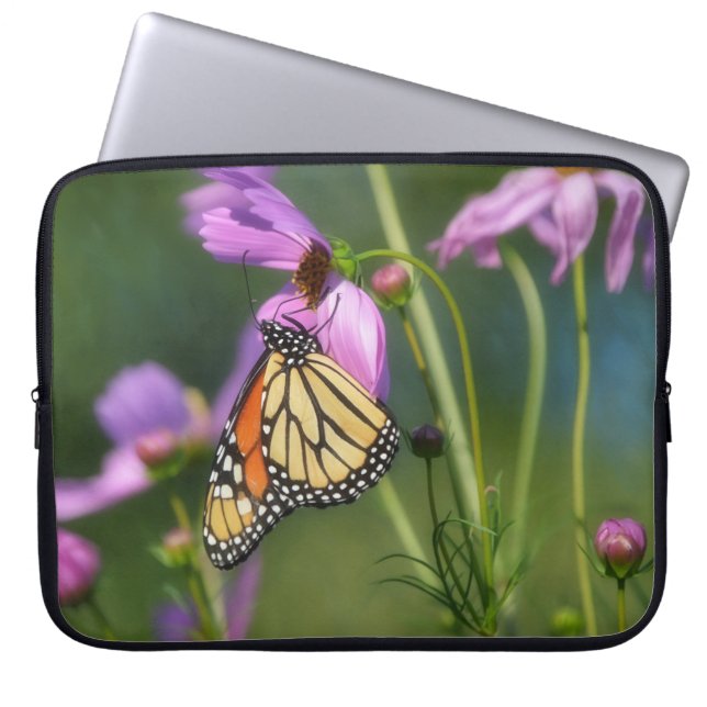 Capa Para Notebook Monarch Butterfly Nature Laptop Sleeve Cover (Frente)