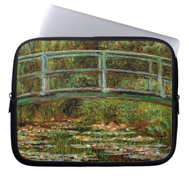 Capa Para Notebook Monet French Japanese Bridge Art (Frente)