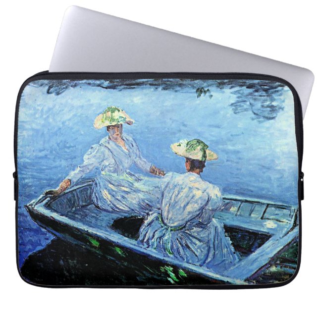 Capa Para Notebook Monet - O Barco Azul (Frente)