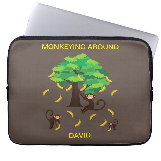 Capa Para Notebook "Monkeing Around" (Frente)