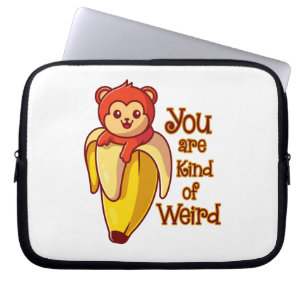 Capa Para Notebook Monkey Banana Engraçado Você É Estranho