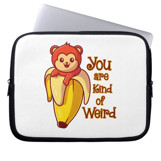 Capa Para Notebook Monkey Banana Engraçado Você É Estranho (Frente)