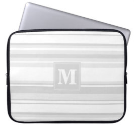 Capa Para Notebook Monogram light grey stripes