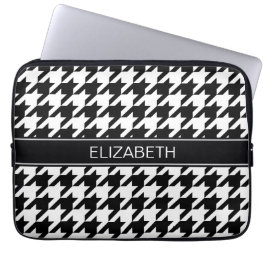 Capa Para Notebook Monograma conhecido preto branco preto de