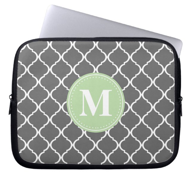Capa Para Notebook Monograma da Casa de cinza marroquina (Frente)