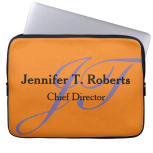 Capa Para Notebook Monograma da cinza da Tendência Moderna