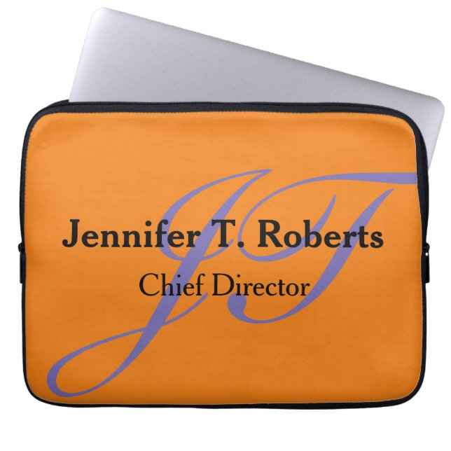 Capa Para Notebook Monograma da cinza da Tendência Moderna (Frente)