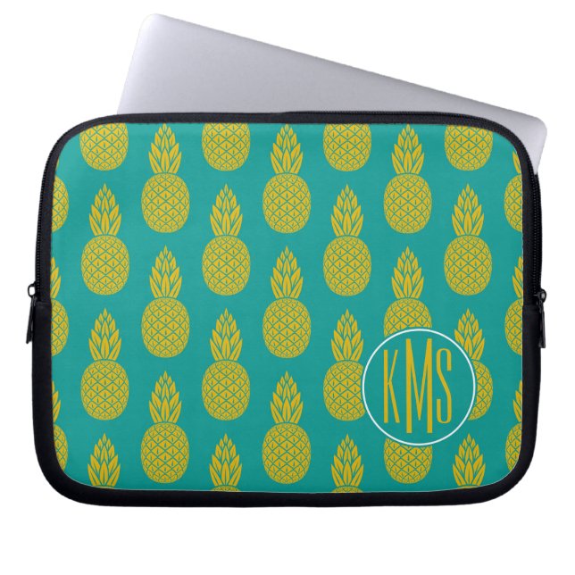 Capa Para Notebook Monograma da fruta tropical | do abacaxi (Frente)