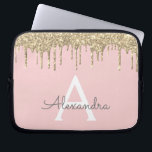 Capa Para Notebook Monograma de brilho brilhante Dourado cor-de-rosa<br><div class="desc">Esmague a tinta e a tinta Dourada,  deixando o minúsculo monograma elegante e moderno e elegante. Esse caso pode ser personalizado para incluir seu nome inicial e próprio.</div>