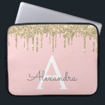 Capa Para Notebook Monograma de brilho brilhante Dourado cor-de-rosa<br><div class="desc">Esmague a tinta e a tinta Dourada, deixando o minúsculo monograma elegante e moderno e elegante. Esse caso pode ser personalizado para incluir seu nome inicial e próprio.</div>