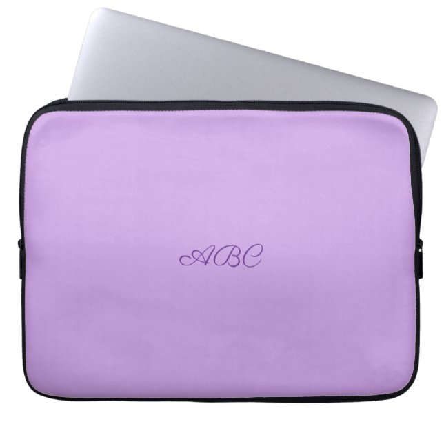 Capa Para Notebook Monograma de Lavanda Lusciosa (Frente)