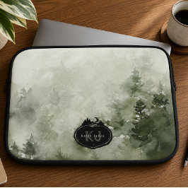Capa Para Notebook Monograma de Natureza | Nome Personalizado