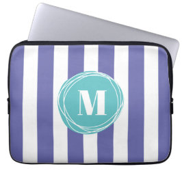Capa Para Notebook Monograma de Trendy Striped