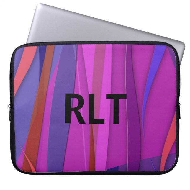 Capa Para Notebook Monograma de Vento de Verão (Frente)