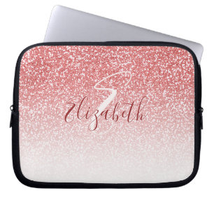 Capa Para Notebook Monograma do Mole rosa cor-de-rosa