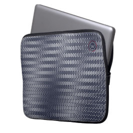 Capa Para Notebook Monograma do Rad Abstrato de Trippy Black & White 