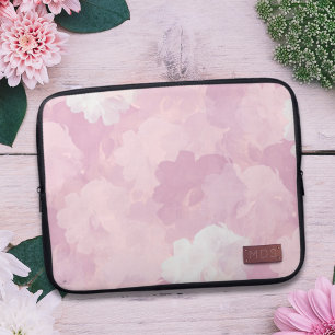 Capa Para Notebook Monograma Dourado, cor-de-rosa, cor-de-rosa