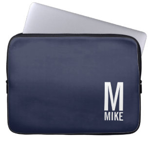 Capa Para Notebook Monograma e Nome de Negrito Personalizado Moderno