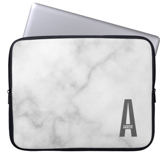 Capa Para Notebook Monograma e Nome Personalizados Modernos e Destaca (Frente)