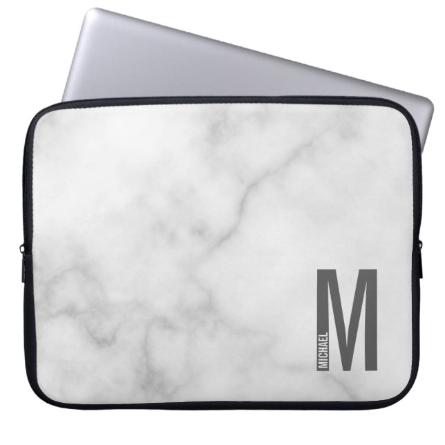 Capa Para Notebook Monograma e Nome Personalizados Modernos e Destaca (Frente)