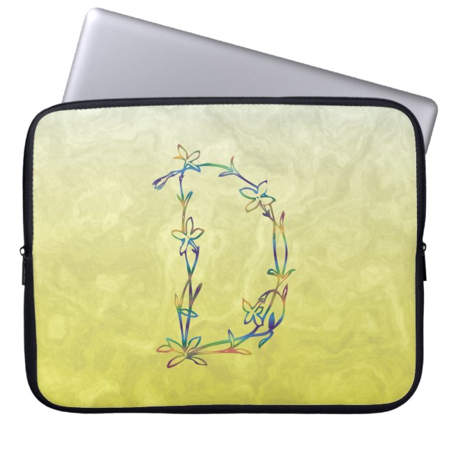 CAPA PARA NOTEBOOK MONOGRAMA FLORAL D (Frente)