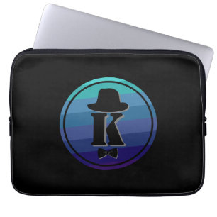 Capa Para Notebook Monograma Inicial De Omã Azul Para Homens