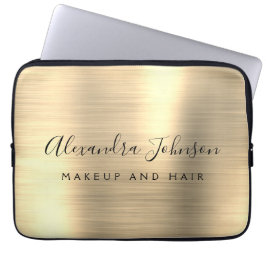 Capa Para Notebook Monograma Metálico Profissional Dourado