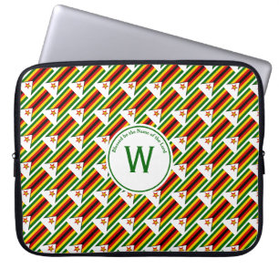 Capa Para Notebook Monograma Personalizado do ZIMBABWE FLAG Laptop do