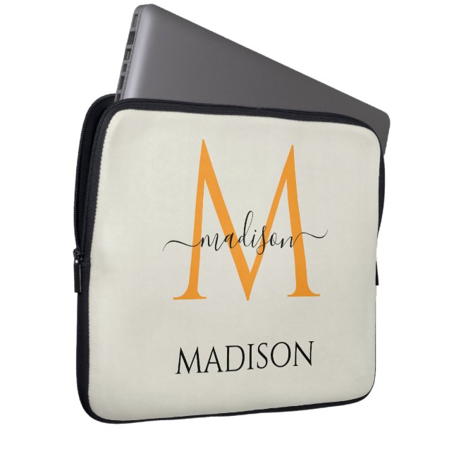 Capa Para Notebook Monograma Personalizado & Nome  (Frente Esquerda)
